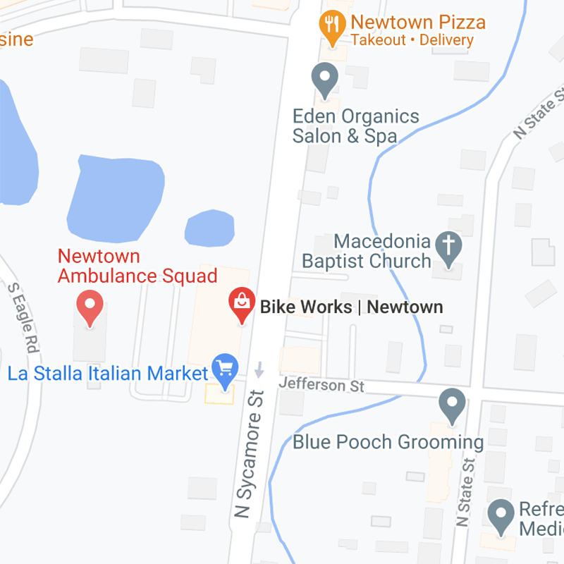 Map of Newtown Bike Works